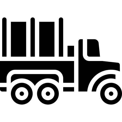 Truck transport security war icon