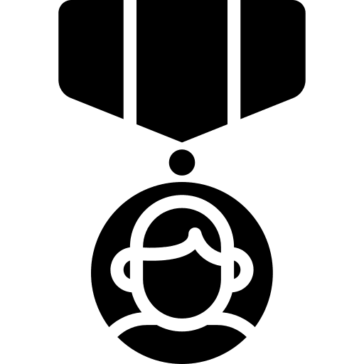 Medal award prize security icon