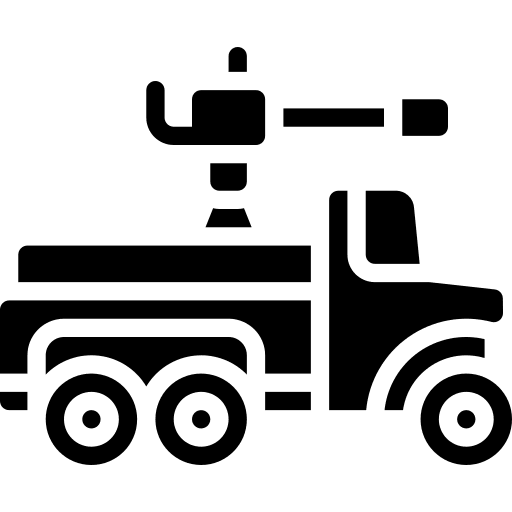 Truck vehicle fire security icon
