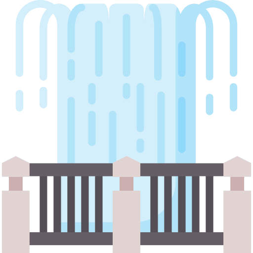 Fountain water nature architecture and city icon Fountain water nature architecture and city icon