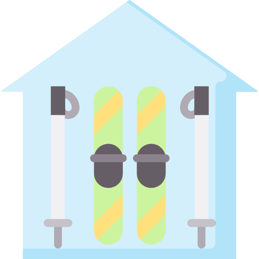 Skiing snow indoor house icon Skiing snow indoor house icon