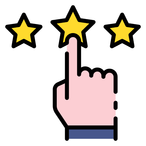Rating star trek reviews finger icon