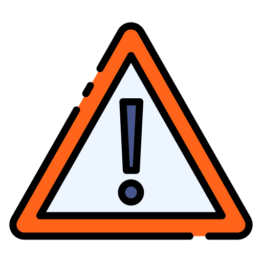 Warning sign alert computer exclamation mark icon