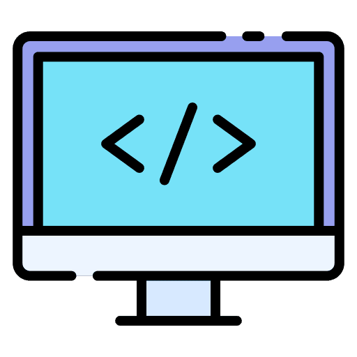 Coding code programming screen icon Coding code programming screen icon