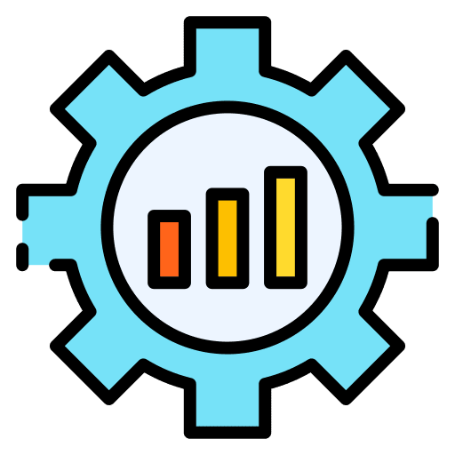 Performance business and finance computer business impact icon Performance business and finance computer business impact icon