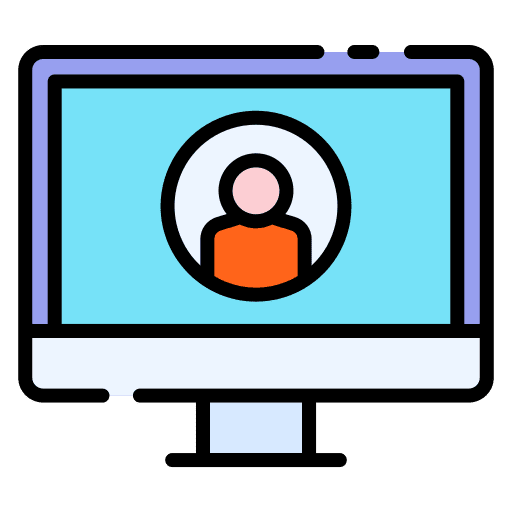 Personal profile personal computer monitor icon Personal profile personal computer monitor icon