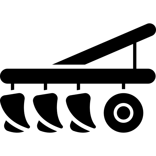 Plow farming and gardening agriculture plough icon