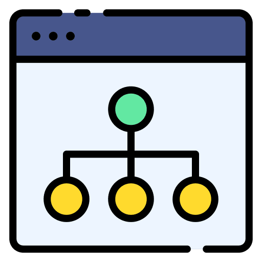 Structure structures marketing flow icon Structure structures marketing flow icon
