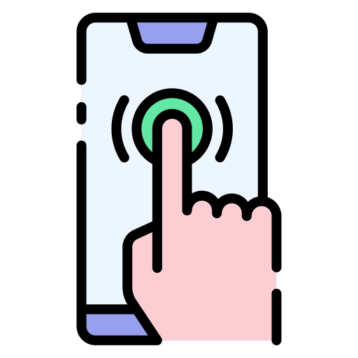 Touch screen technology smartphone touch screen icon Touch screen technology smartphone touch screen icon