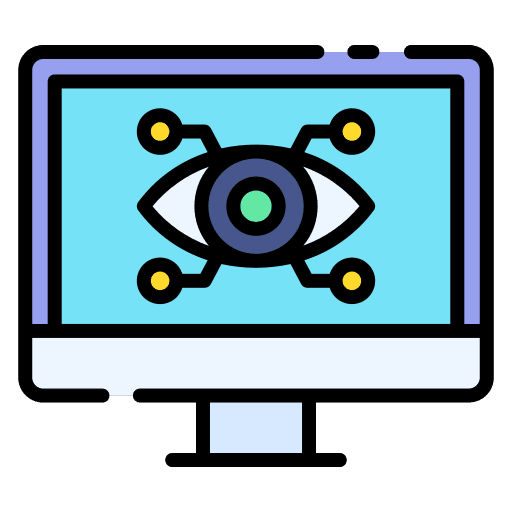 Visual visible evidence computer icon Visual visible evidence computer icon