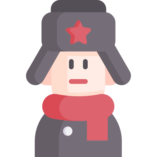 Man russian hat user icon