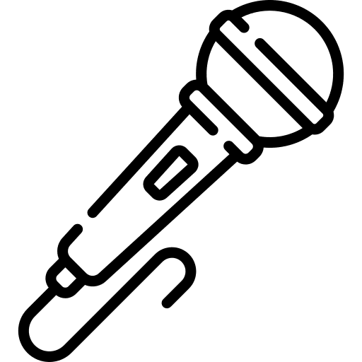 Microphone karaoke communications electronics icon Microphone karaoke communications electronics icon