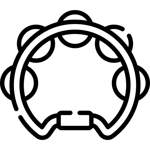 Tambourine music and multimedia musical instrument music icon