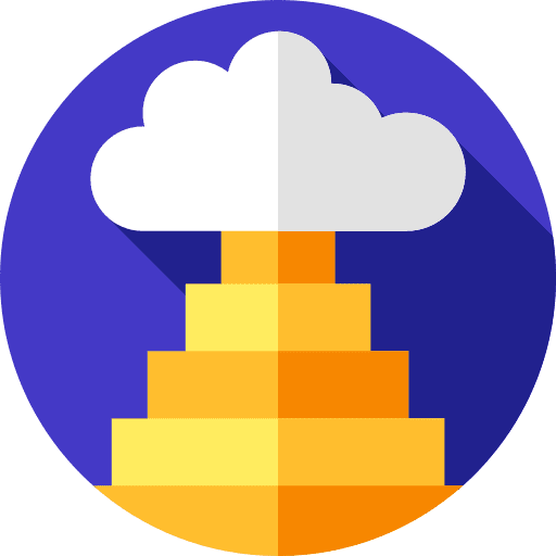 Stairway to heaven religion cultures cloud icon