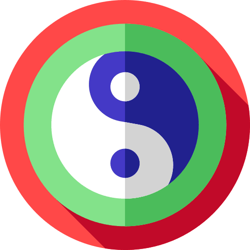 Yin yang philosophy spiritual shapes and symbols icon Yin yang philosophy spiritual shapes and symbols icon