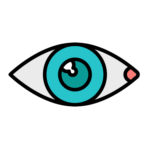 Eye healthcare and medical view visibility icon