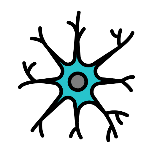 Neuron nerve cell human body icon