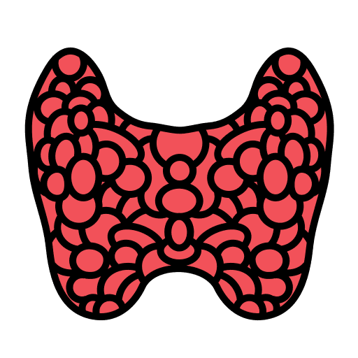 Thyroid gland body organ body parts medical icon Thyroid gland body organ body parts medical icon