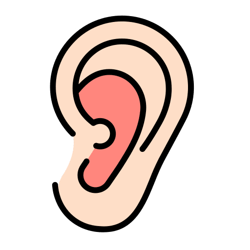 Ear listening deaf anatomy icon Ear listening deaf anatomy icon