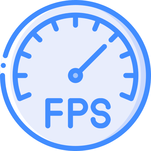 Frames per second electronics frames per second rate icon