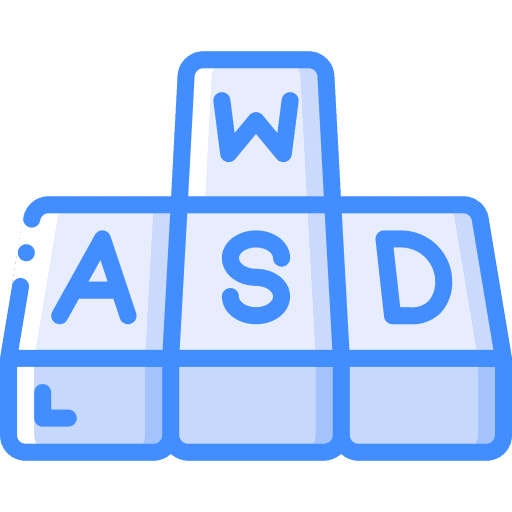 Wasd gaming letters electronics icon
