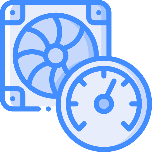 Fan dial gauge computer icon