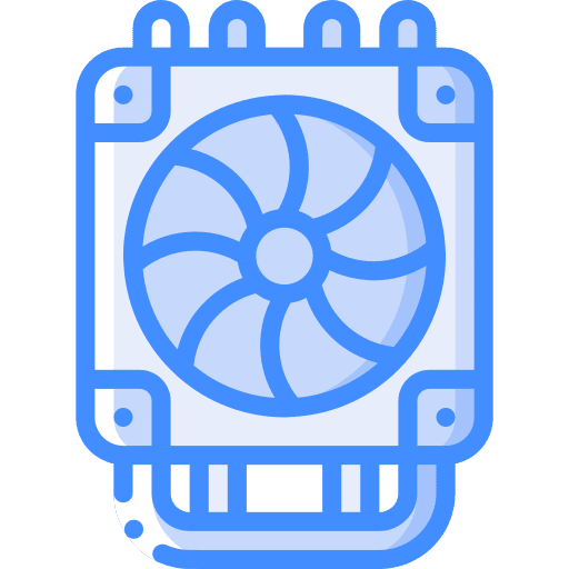 Heatsink device technology electronics icon