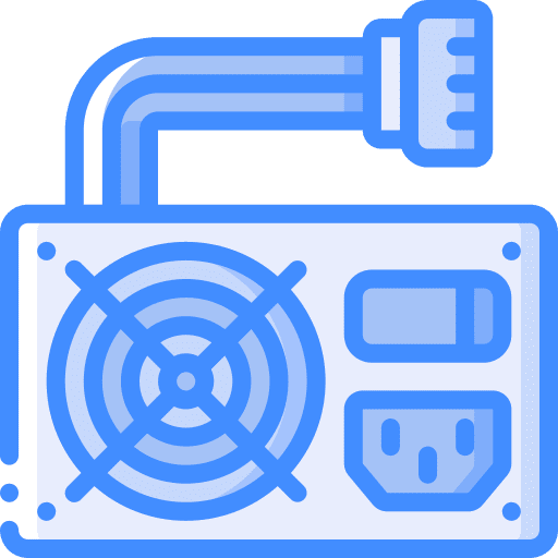Power supply component computer hardware icon