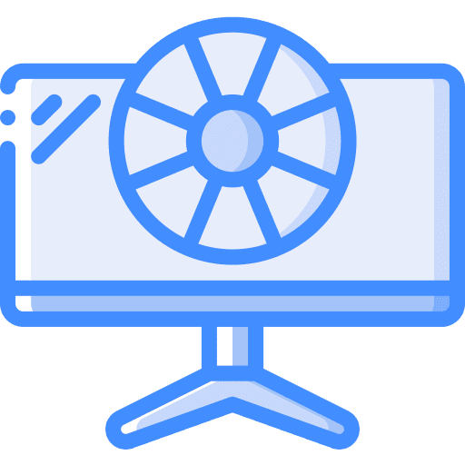 Computer monitor color wheel palette computer monitor icon