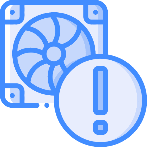 Fan alert cooling fan cooler icon