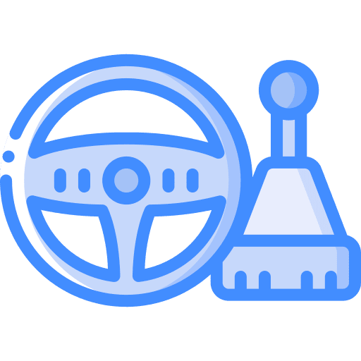 Steering wheel driving steering gaming icon