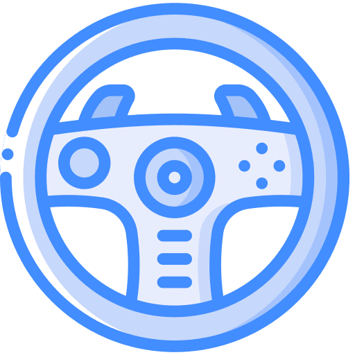 Steering wheel transport horn car icon
