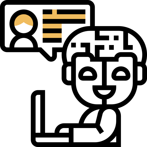 Chatbot customer service advisor robot icon Chatbot customer service advisor robot icon