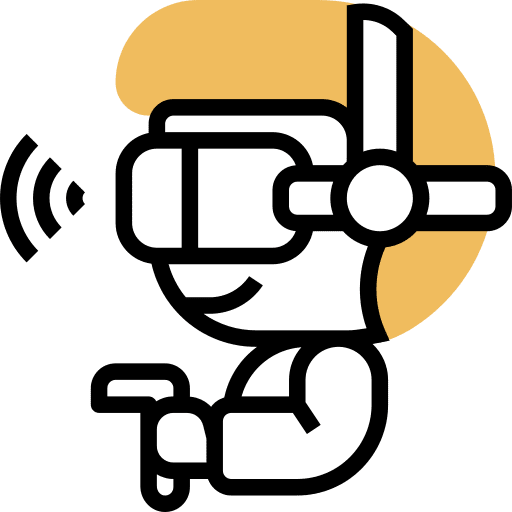 Virtual reality head ar headset vr icon