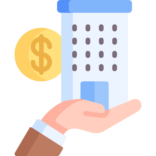 Company bank office money icon