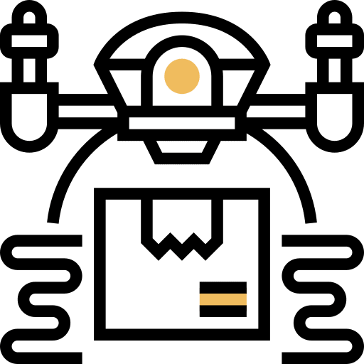 Drone shipping and delivery drone transportation icon Drone shipping and delivery drone transportation icon
