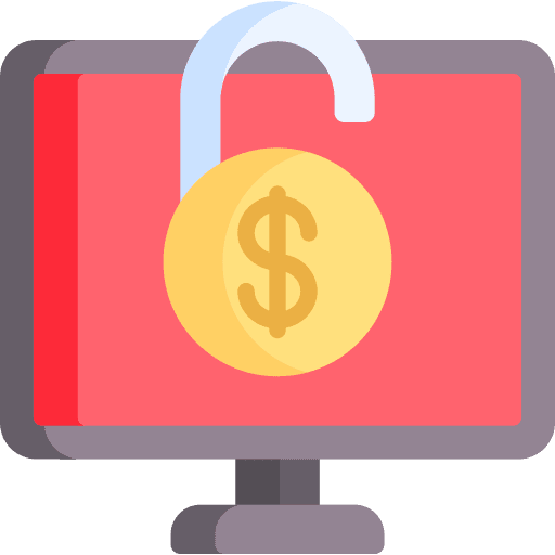 Leakage electronics fraud computer icon