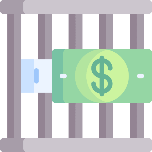 Prison crime jail handcuffs icon