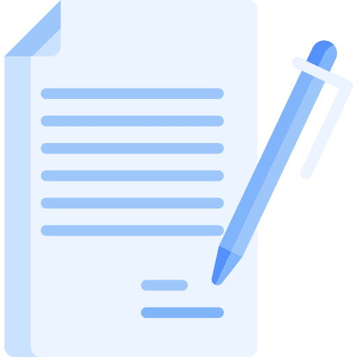 Contract document archive files and folders icon