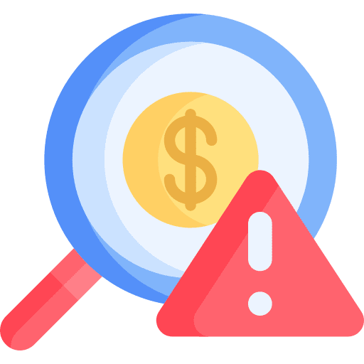 Identify identify magnifier business and finance icon