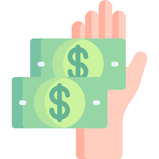 Refuse banknote refuse currency icon