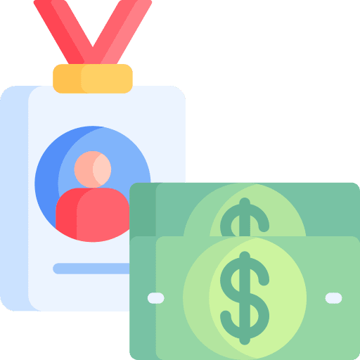 Id card business and finance id card money icon
