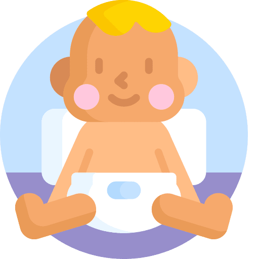 Baby diaper people infant icon
