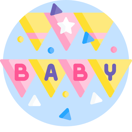 Baby shower decoration flag celebration icon Baby shower decoration flag celebration icon