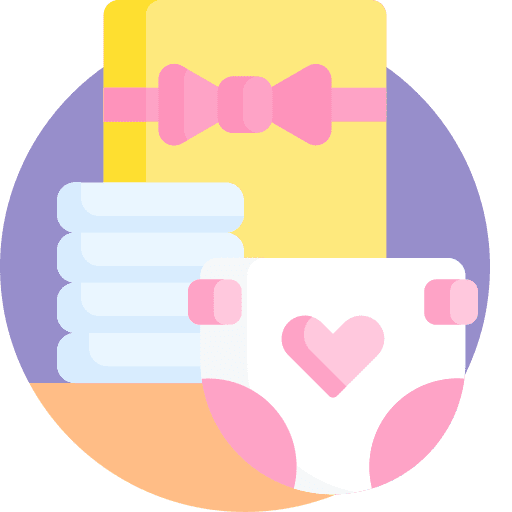 Diapers its a girl newborn present icon Diapers its a girl newborn present icon