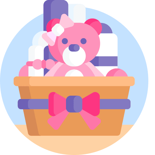 Hamper gift kid and baby present icon