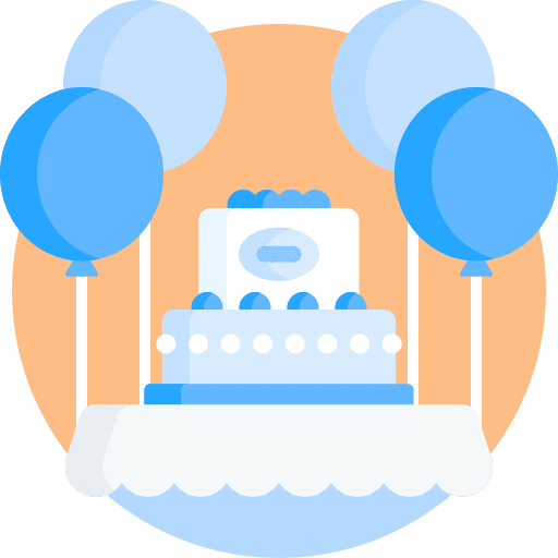 Party food celebration balloons icon