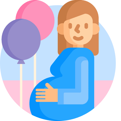 Pregnant party baby shower mother icon