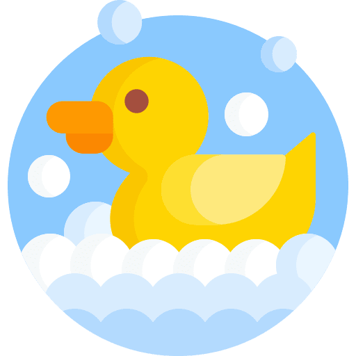Rubber duck childhood toy kid and baby icon Rubber duck childhood toy kid and baby icon