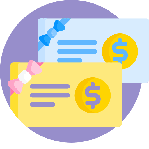 Gift voucher dollar symbol gift voucher commerce and shopping icon Gift voucher dollar symbol gift voucher commerce and shopping icon